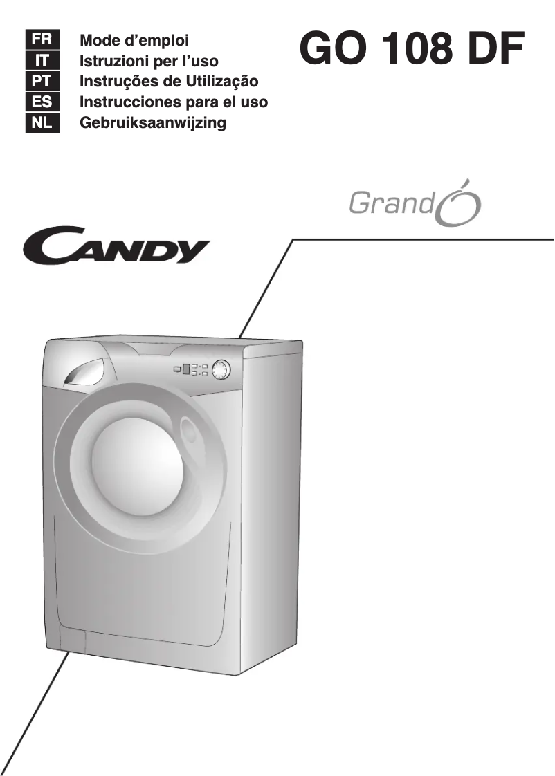 Page 1 de la notice Manuel utilisateur Candy GO 108DF/1-16S