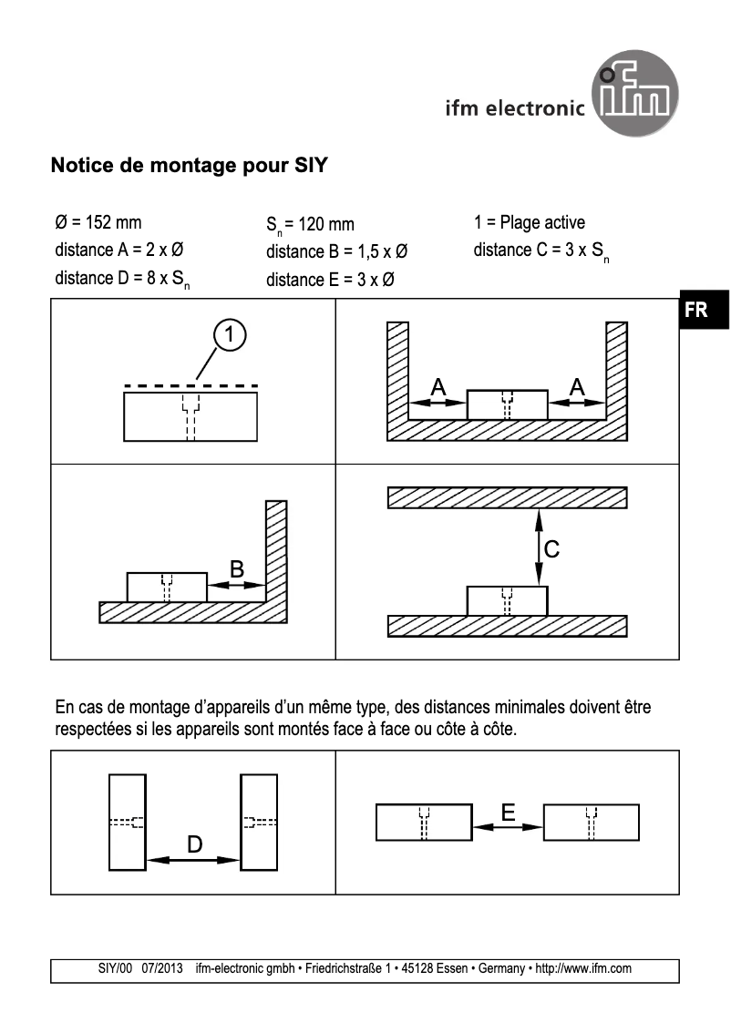 Page 1 de la notice Manuel utilisateur IFM I22004