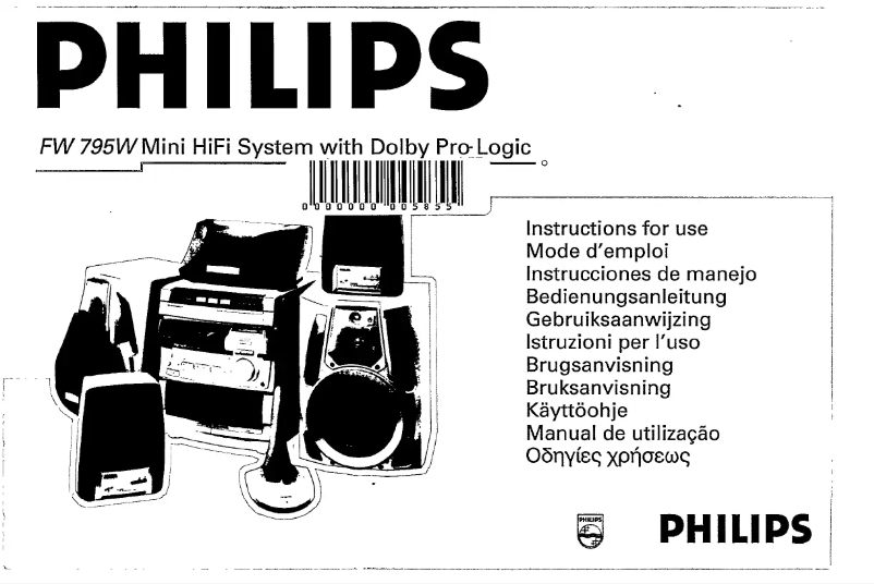 Page n°1 - Manuel utilisateur Philips FW795W