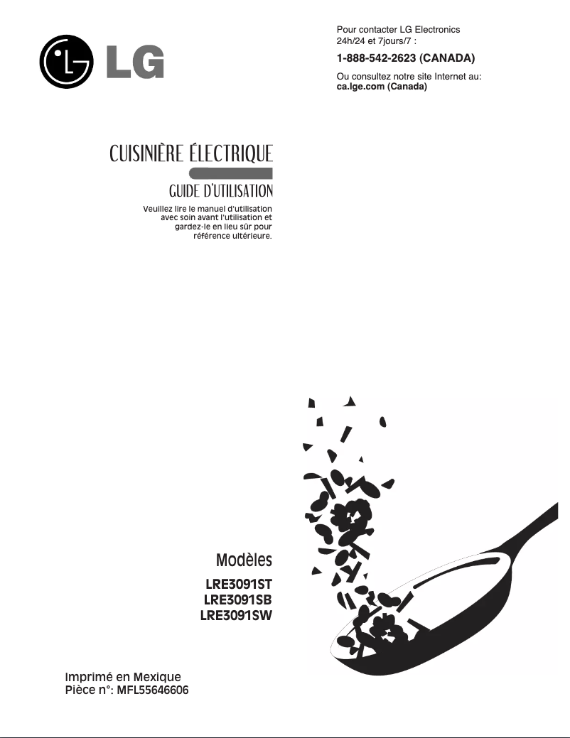 Image de la première page du manuel de l'appareil LRE3091SW