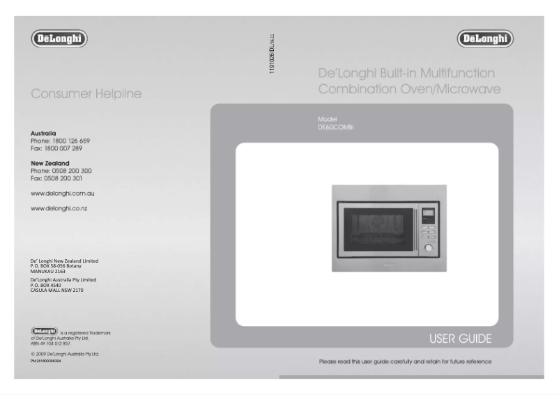 Page n°1 - Mode d'emploi DeLonghi DE60COMBI