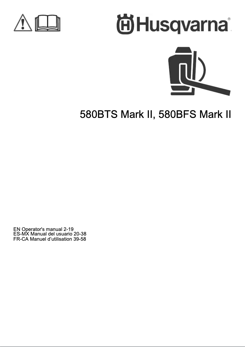 Image de la première page du manuel de l'appareil 580BFS Mark II