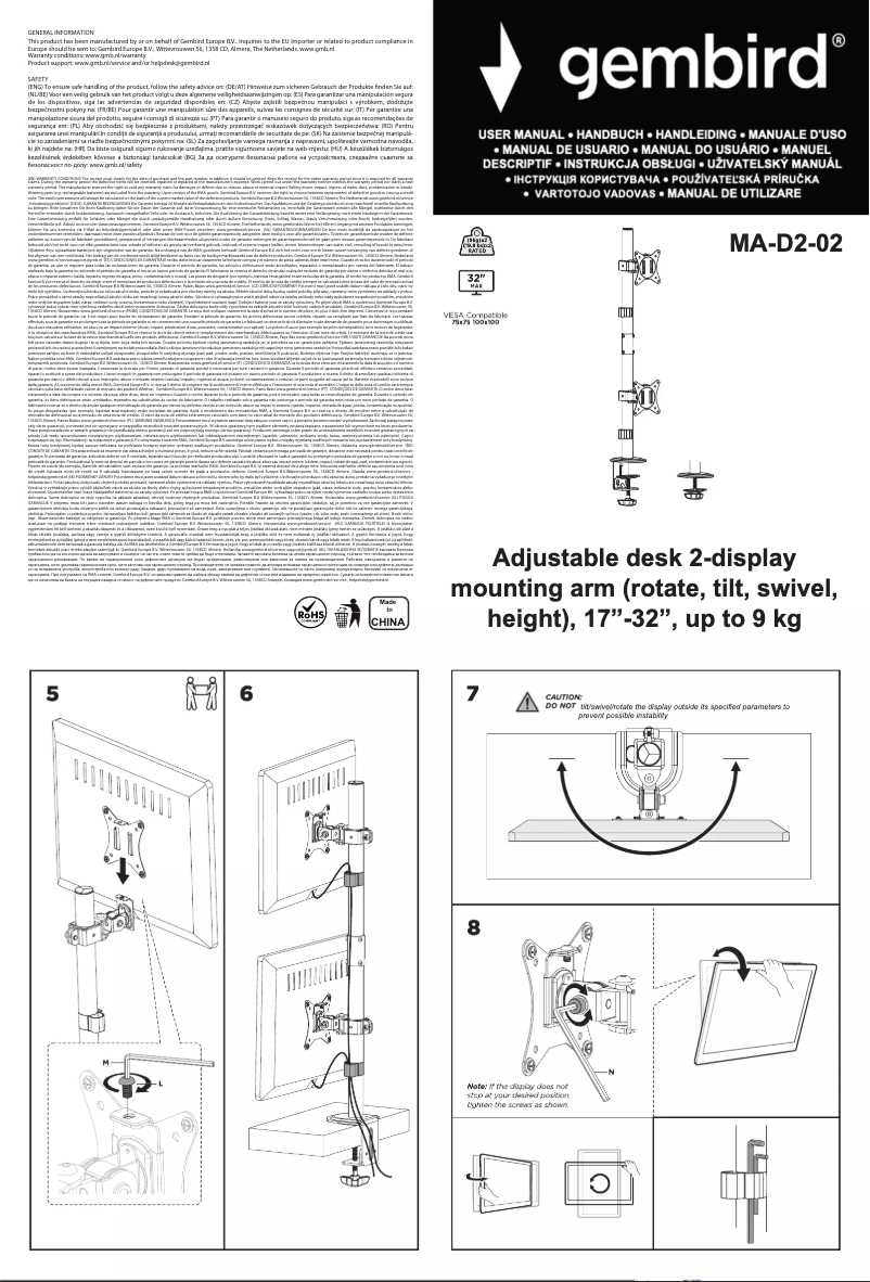 Image de la première page du manuel de l'appareil MA-D2-02