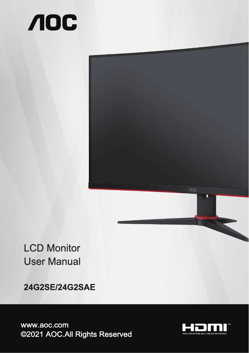 Image de la première page du manuel de l'appareil 24G2SE