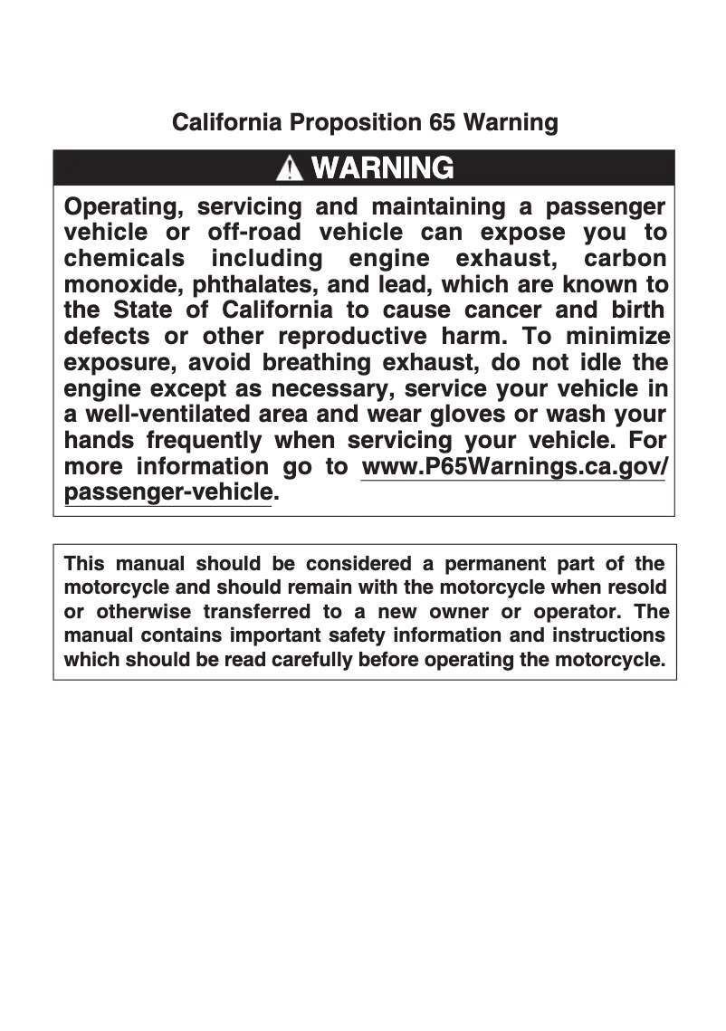 Page 1 de la notice Manuel utilisateur Suzuki GSX250R (2019)