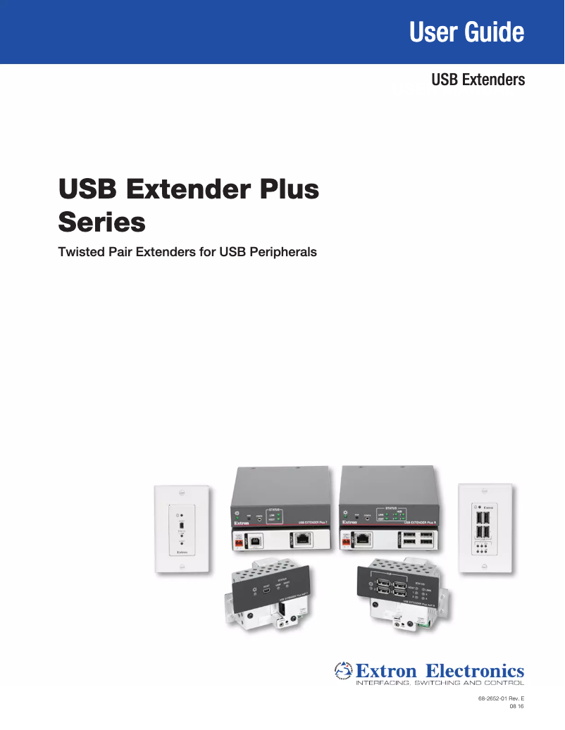 Image de la première page du manuel de l'appareil USB Extender Plus R