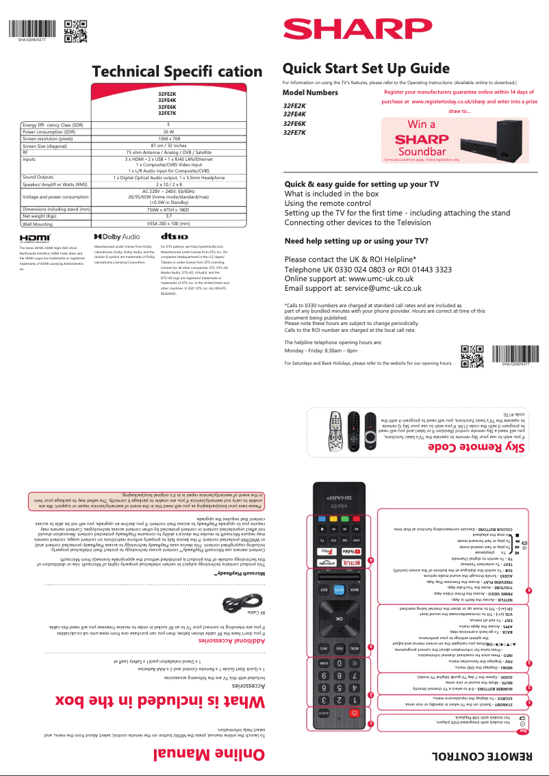 Image de la première page du manuel de l'appareil 32FE2K