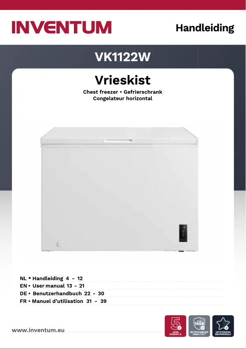 Image de la première page du manuel de l'appareil VK1122W