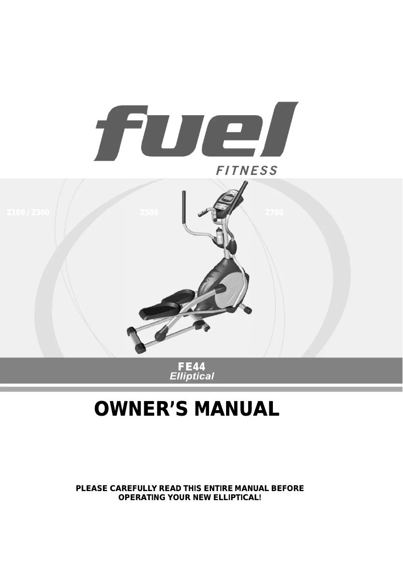 Página 1 del manual Manual de usuario Fuel Fitness FE44