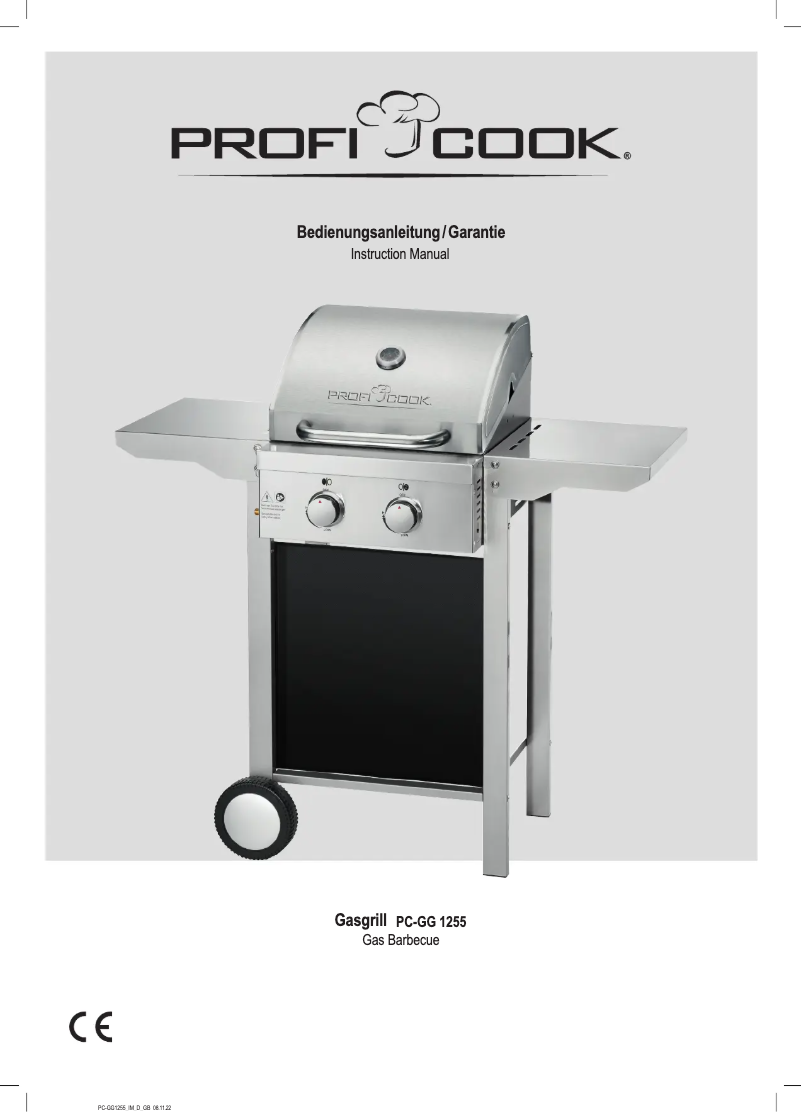 Página 1 del manual Manual de usuario ProfiCook PC-GG 1255