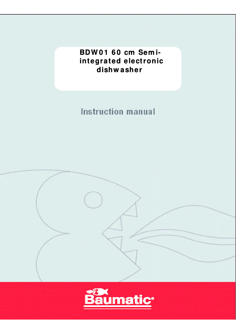 Page 1 de la notice Manuel utilisateur Baumatic BDW01SS