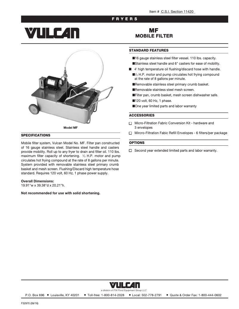Image de la première page du manuel de l'appareil MF-1