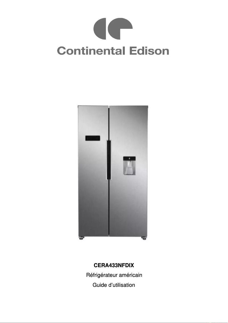 Page 1 de la notice Manuel utilisateur Continental Edison CERA433NFDIX
