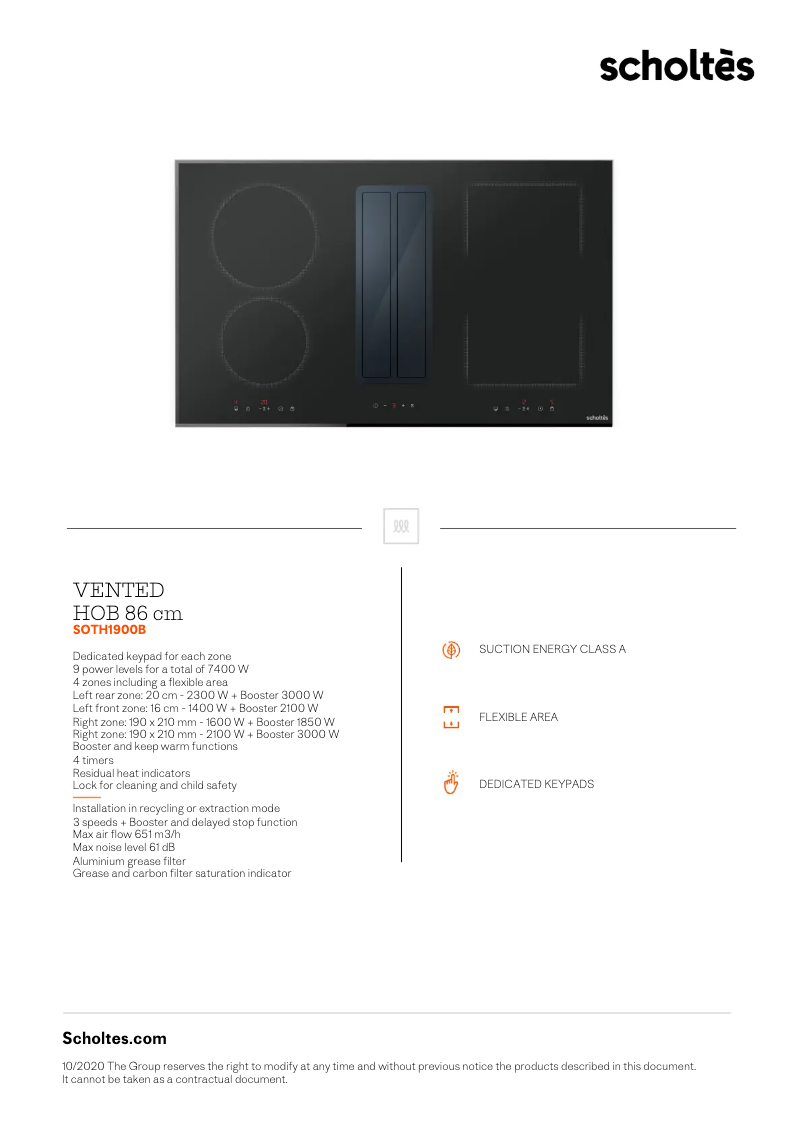 Image de la première page du manuel de l'appareil SOTH1900B