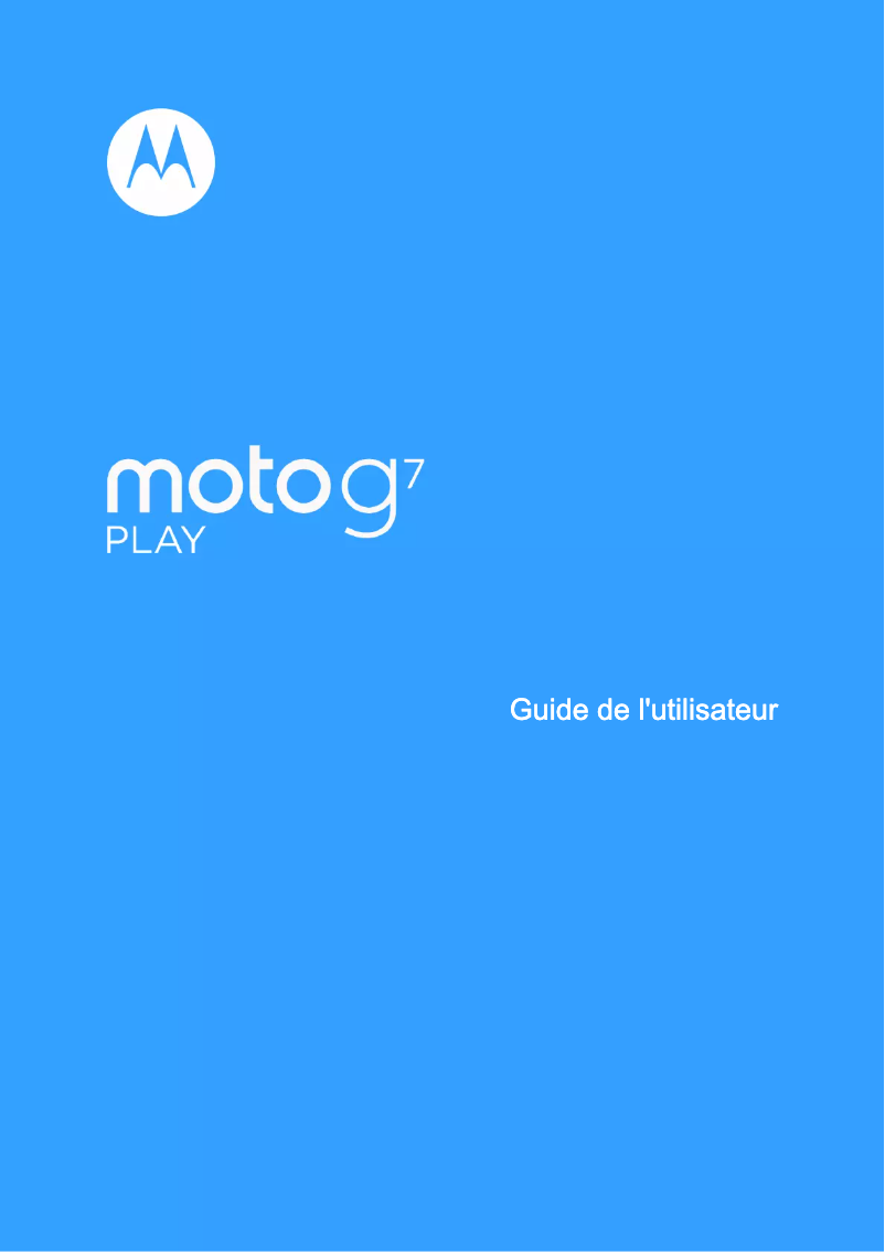 Image de la première page du manuel de l'appareil Moto G7 Play
