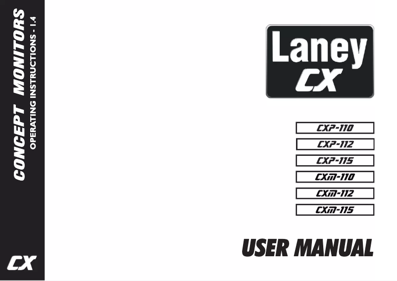 Page 1 de la notice Manuel utilisateur Laney CXP-110