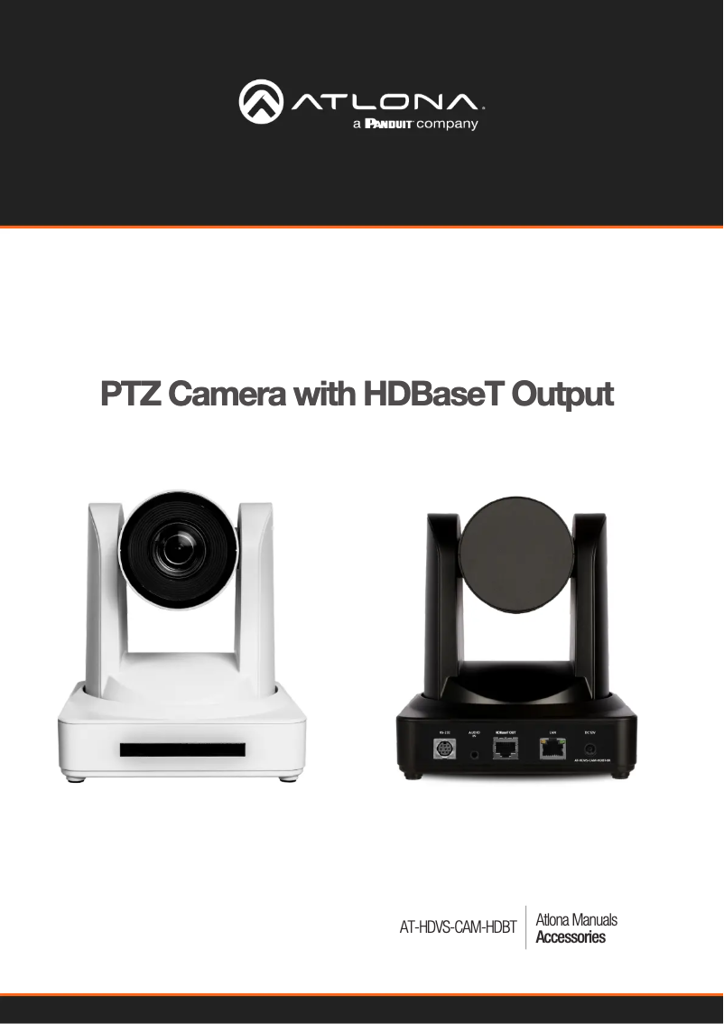 Page n°1 - Manuel utilisateur Atlona AT-HDVS-CAM-HDBT
