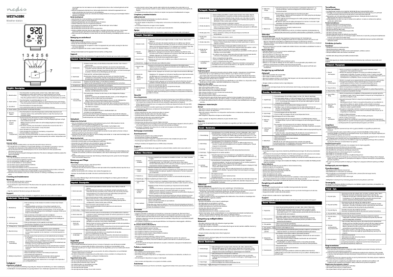 Page 1 de la notice Manuel utilisateur Nedis WEST403BK