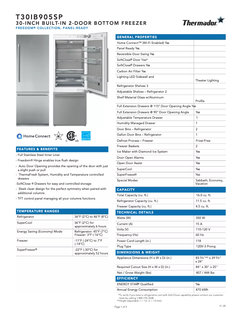 Image de la première page du manuel de l'appareil T30IB905SP