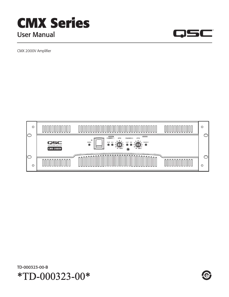 Image de la première page du manuel de l'appareil CMX2000V