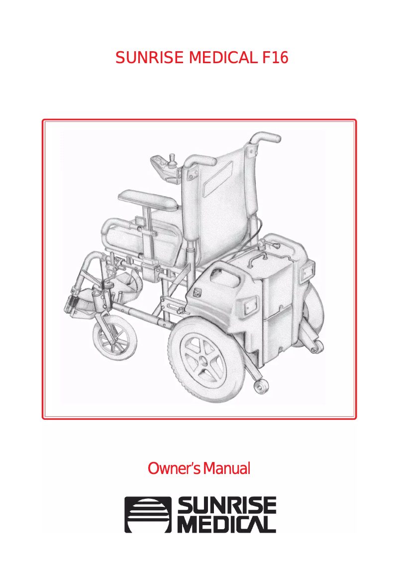 Page n°1 - Manuel utilisateur Sunrise Medical F16