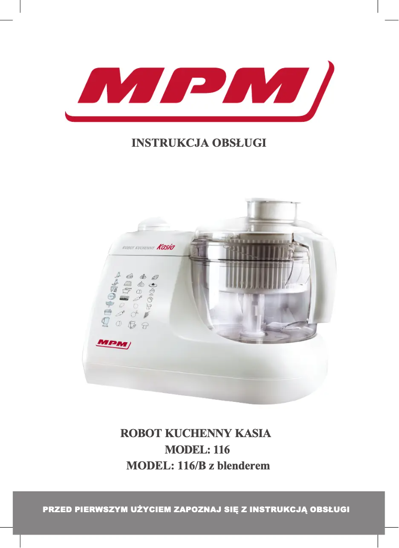 Page n°1 - Manuel utilisateur MPM Kasia 116