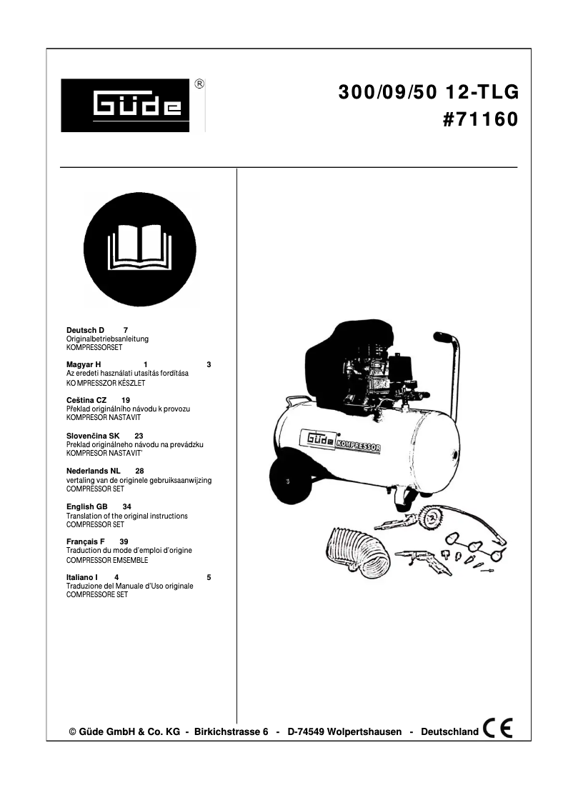 Image de la première page du manuel de l'appareil 300/09/50 12-TLG