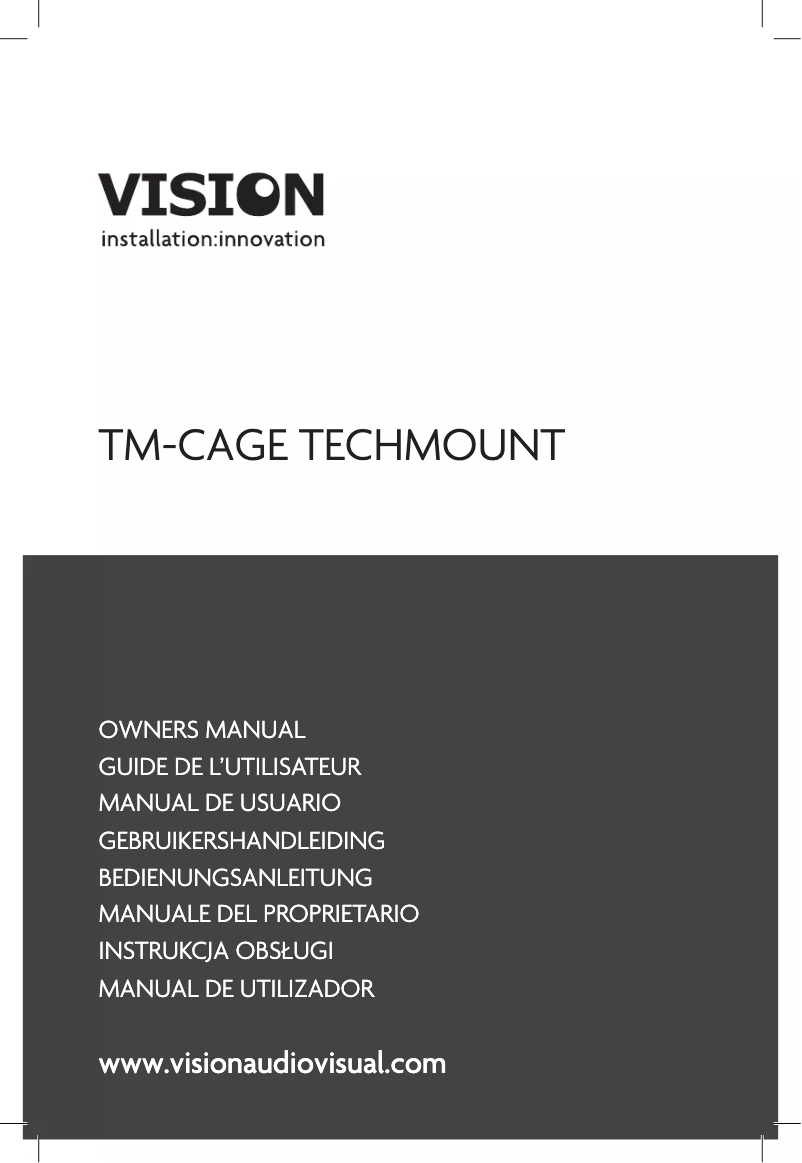 Image de la première page du manuel de l'appareil TM-CAGE100