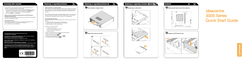 Page 1 de la notice Guide de démarrage rapide Lenovo Ideacentre 300S