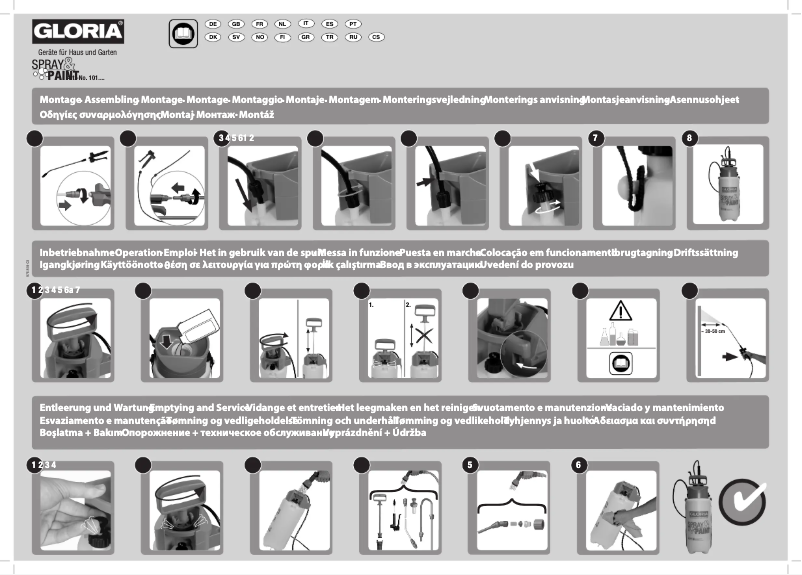 Page 1 de la notice Manuel utilisateur GLORIA Spray&Paint