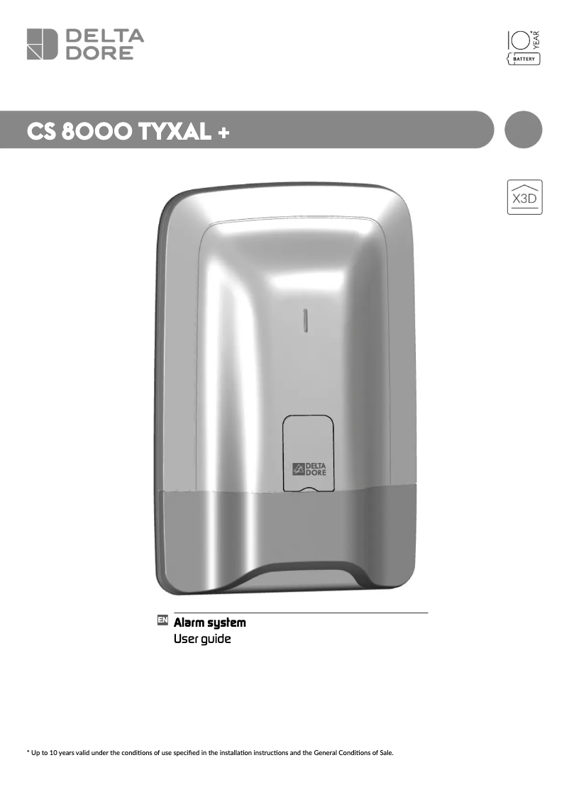 Image de la première page du manuel de l'appareil CS 8000 TYXAL +