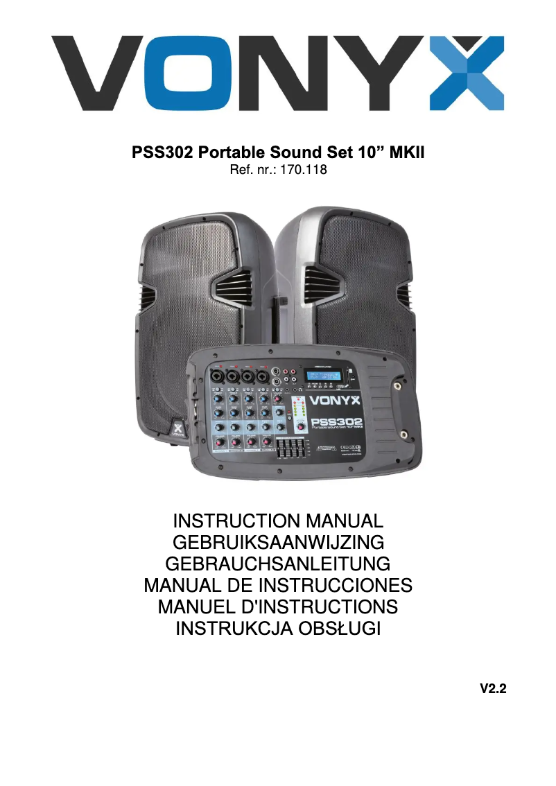 Página 1 del manual Manual de usuario Vonyx PSS302