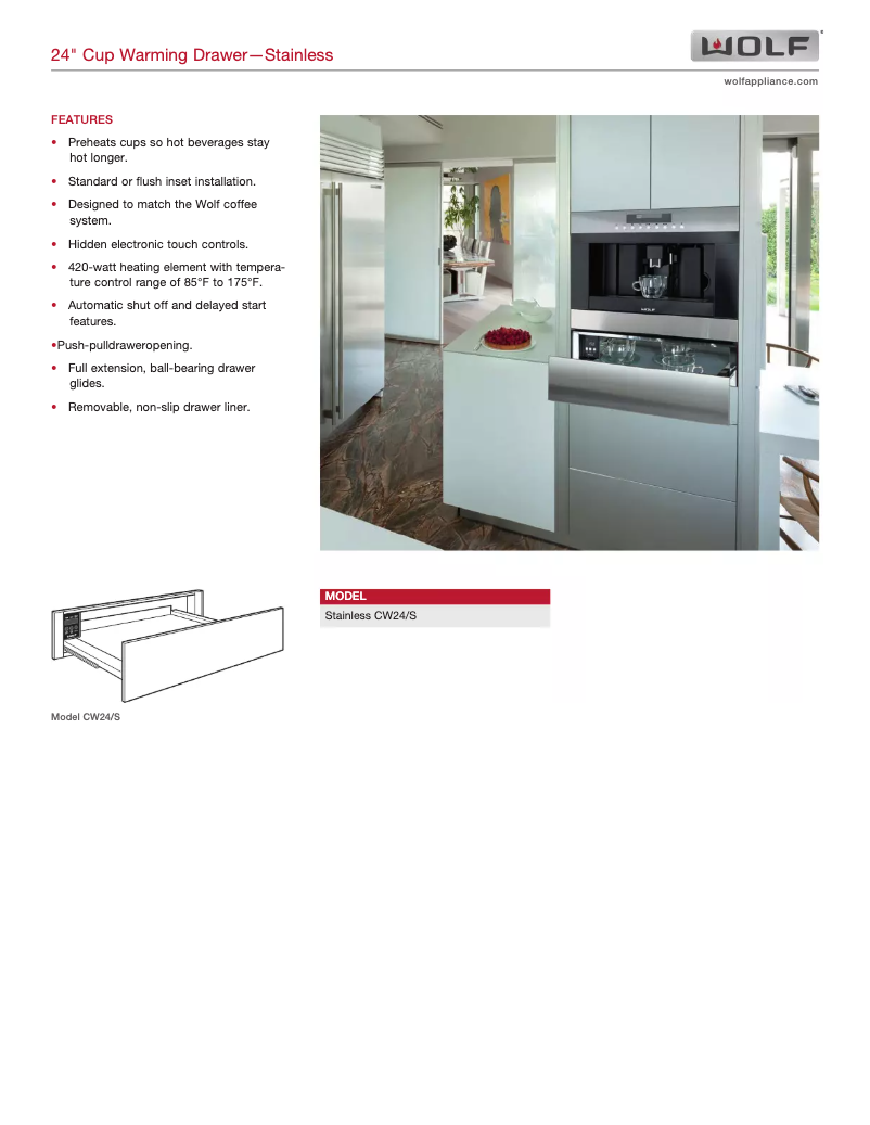 Page n°1 - Manuel utilisateur Wolf CW24/S