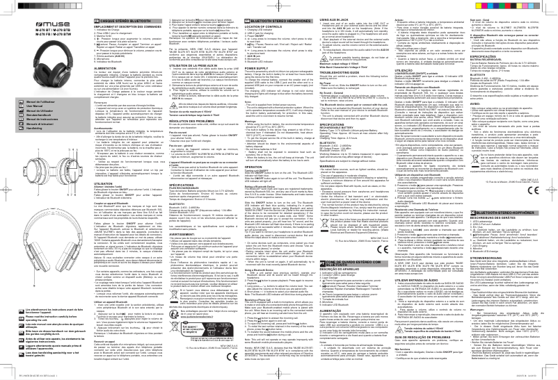 Image de la première page du manuel de l'appareil M-278 BTW