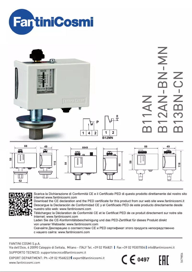 Página 1 del manual Manual de usuario Fantini Cosmi B12MN