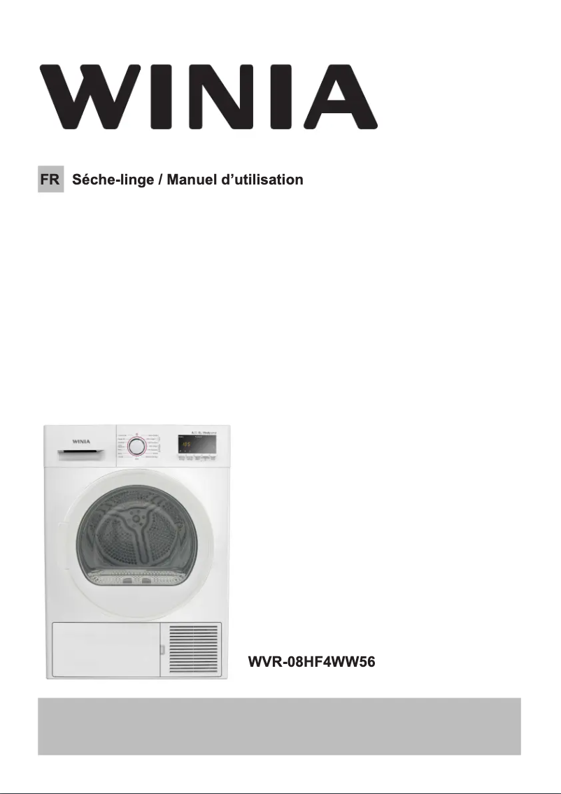 Page n°1 - Manuel utilisateur Winia WVR-08HF4WW56