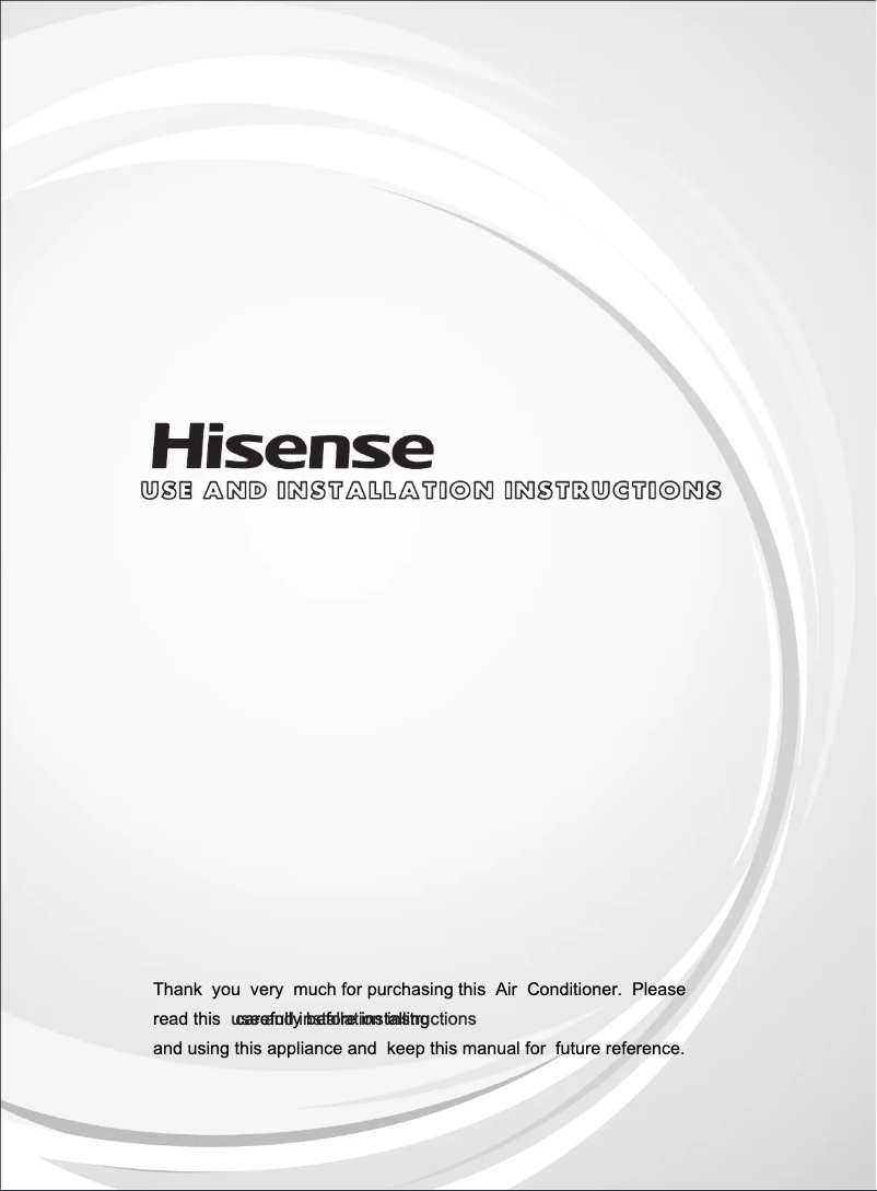 Page n°1 - Manuel utilisateur Hisense AUV105UR4RAB4