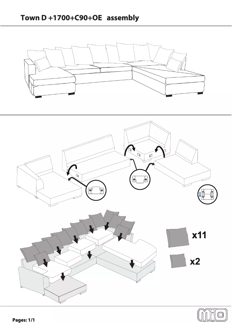 Page 1 de la notice Manuel utilisateur Mio Town