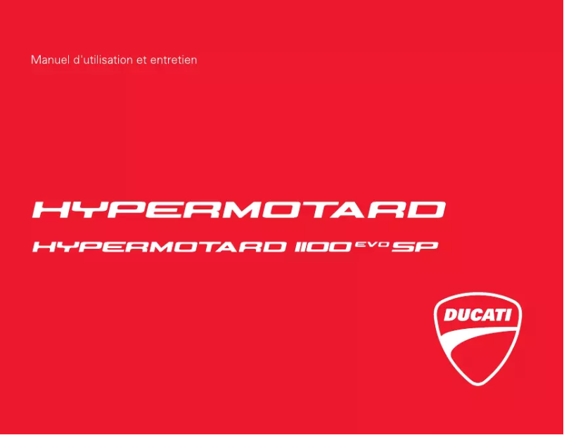 Image de la première page du manuel de l'appareil Hypermotard 1100evo SP (2010)