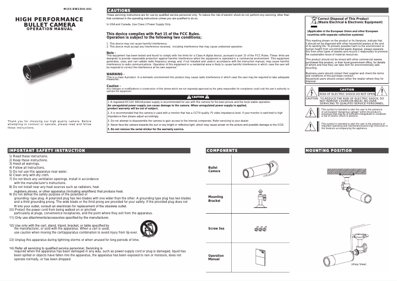 Page n°1 - Manuel utilisateur KT&C KPC-EW230NUWX