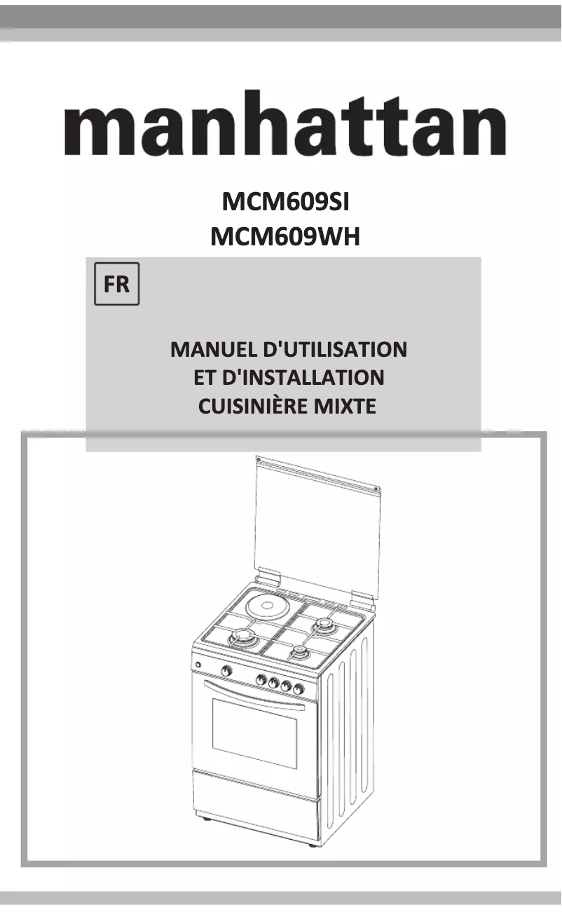 Page 1 de la notice Manuel utilisateur Manhattan MCM609SI