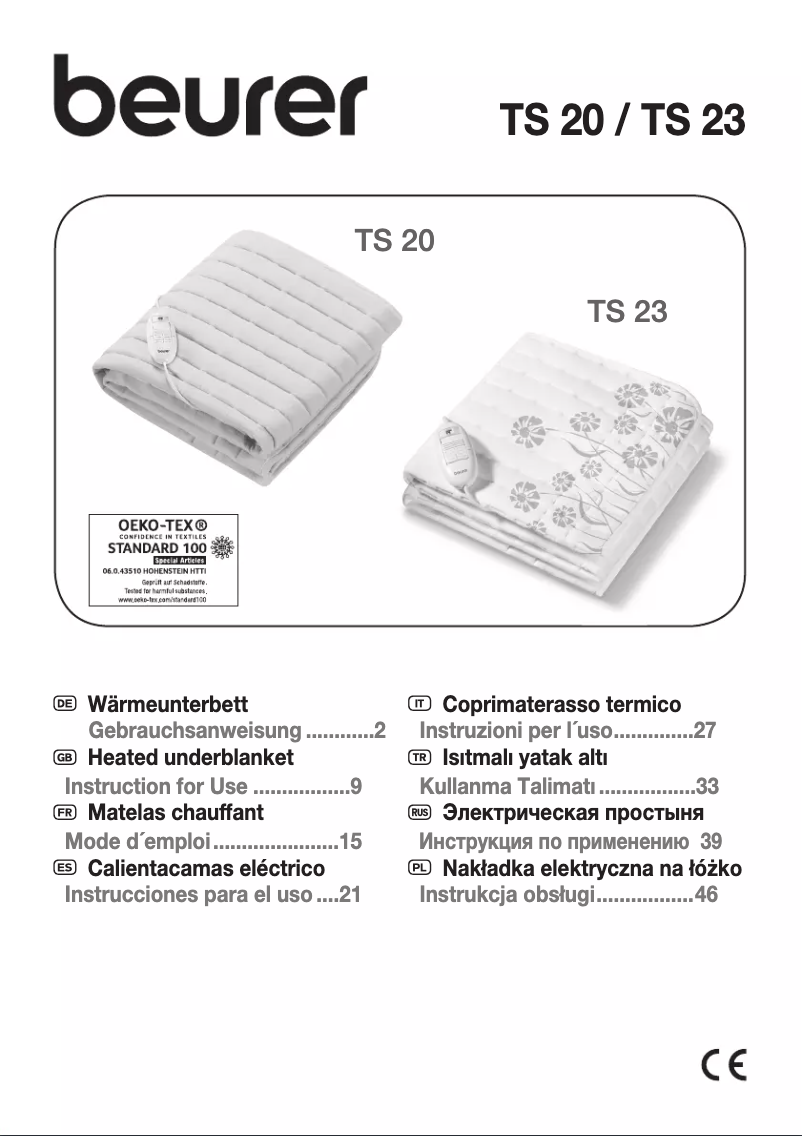Image de la première page du manuel de l'appareil TS 20