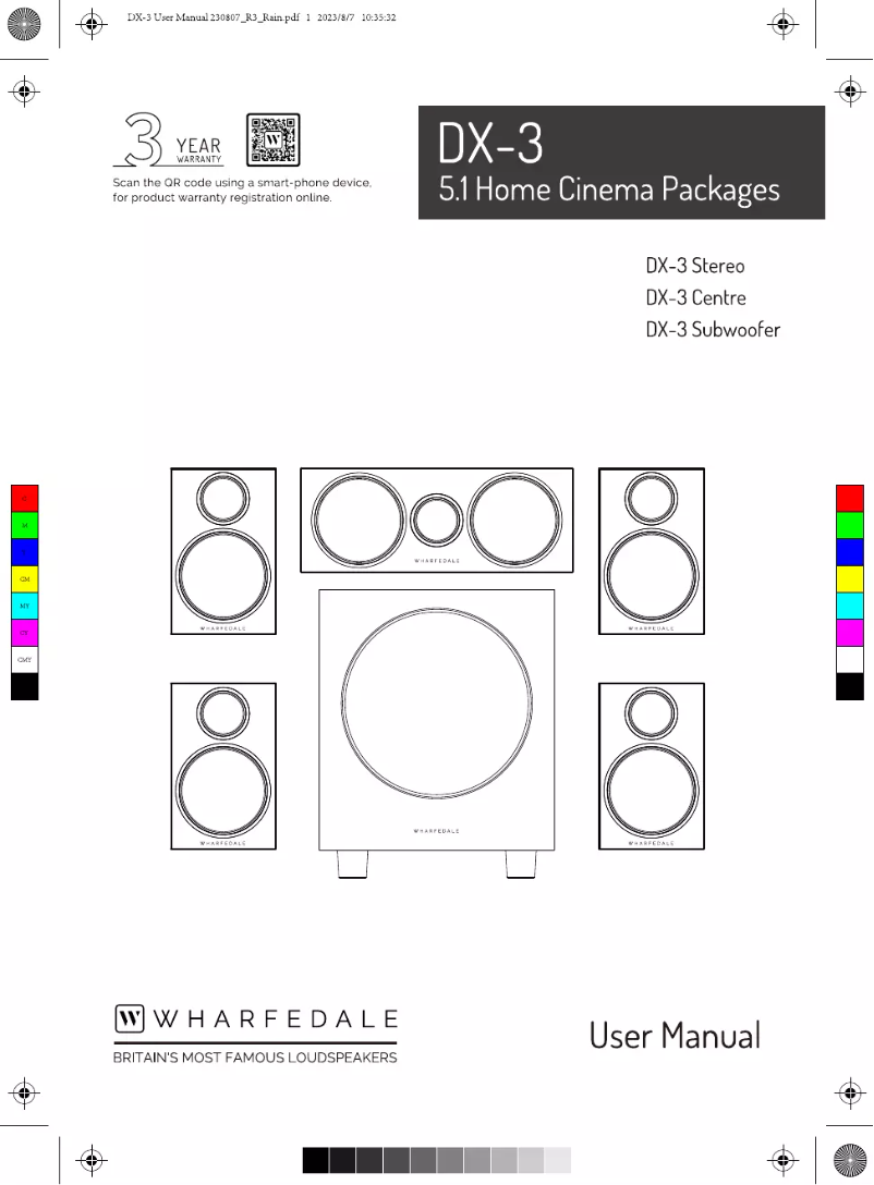 Image de la première page du manuel de l'appareil DX-3