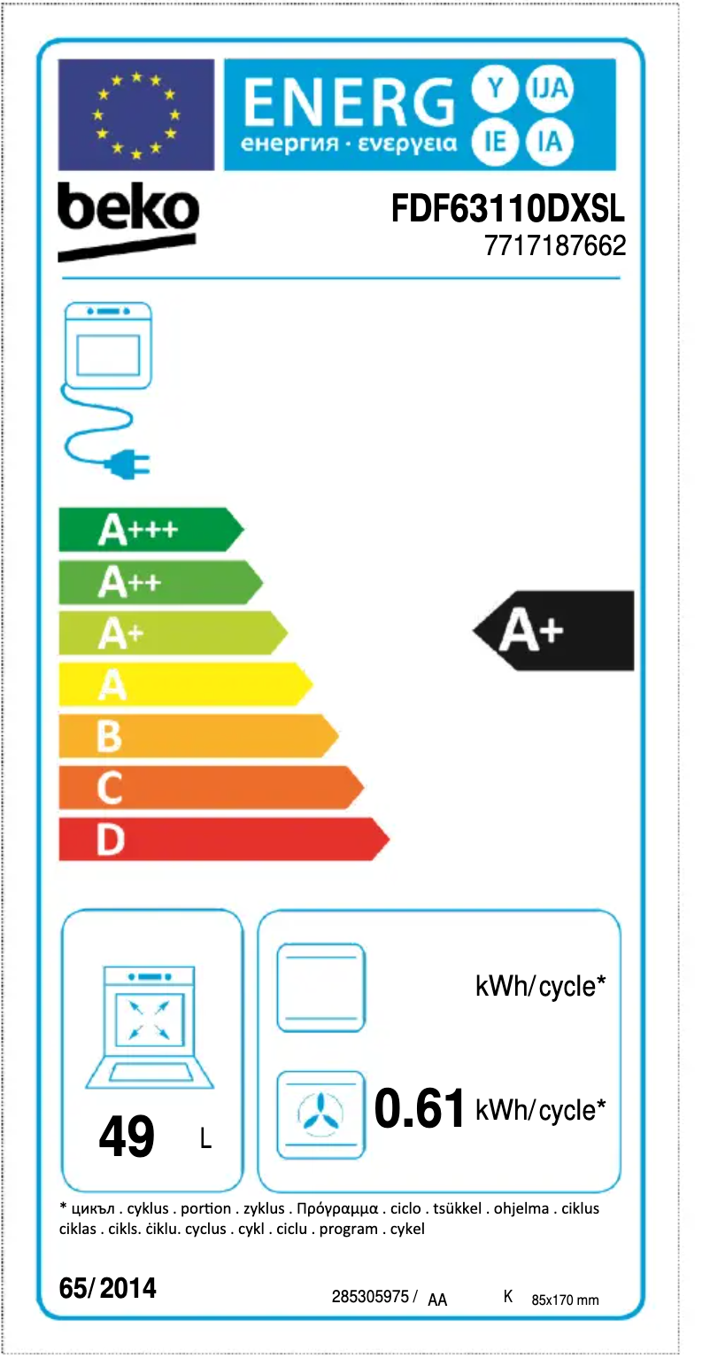 Image de la première page du manuel de l'appareil FDF63110DXSL