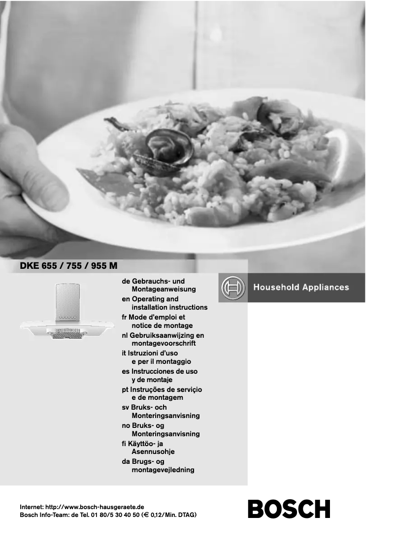 Page 1 de la notice Manuel utilisateur Bosch DKE955E