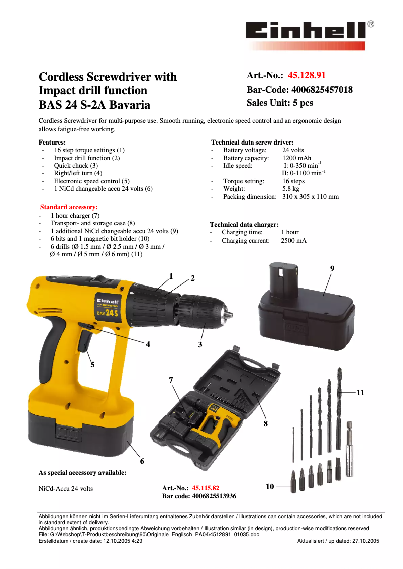 Image de la première page du manuel de l'appareil BAS 24 S-2A
