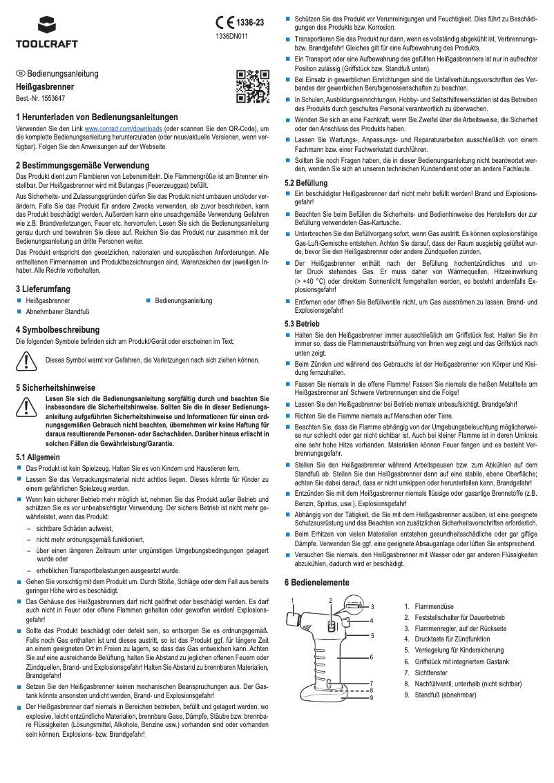 Page 1 de la notice Manuel utilisateur Toolcraft TC-FT-300