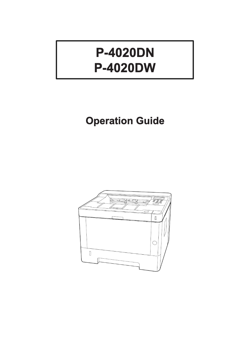Page 1 de la notice Manuel utilisateur Triumph-Adler P-4020DN