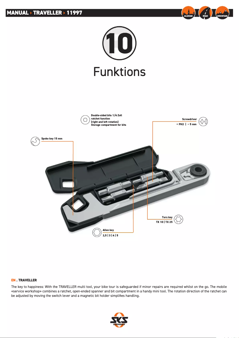 Page n°1 - Manuel utilisateur SKS Traveller