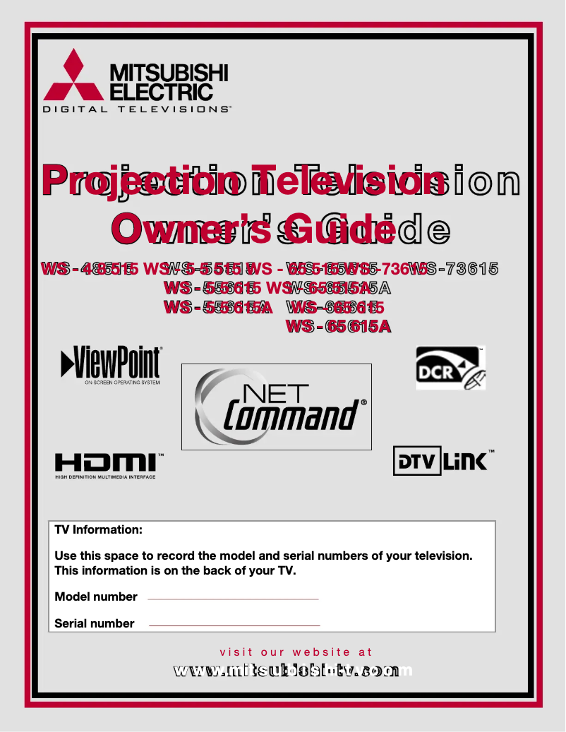 Page 1 de la notice Manuel utilisateur Mitsubishi WS-73615